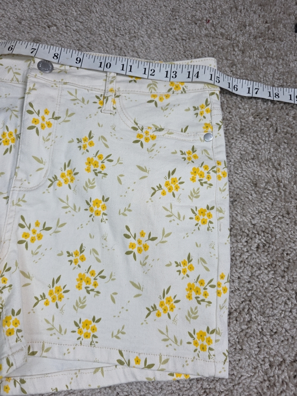 Judy Blue Los Angeles Floral Print Denim Shorts Women Size M - Picture 11 of 11